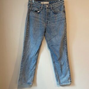 GRLFRND The Karolina High Rise Straight Crop Jeans Size 28
